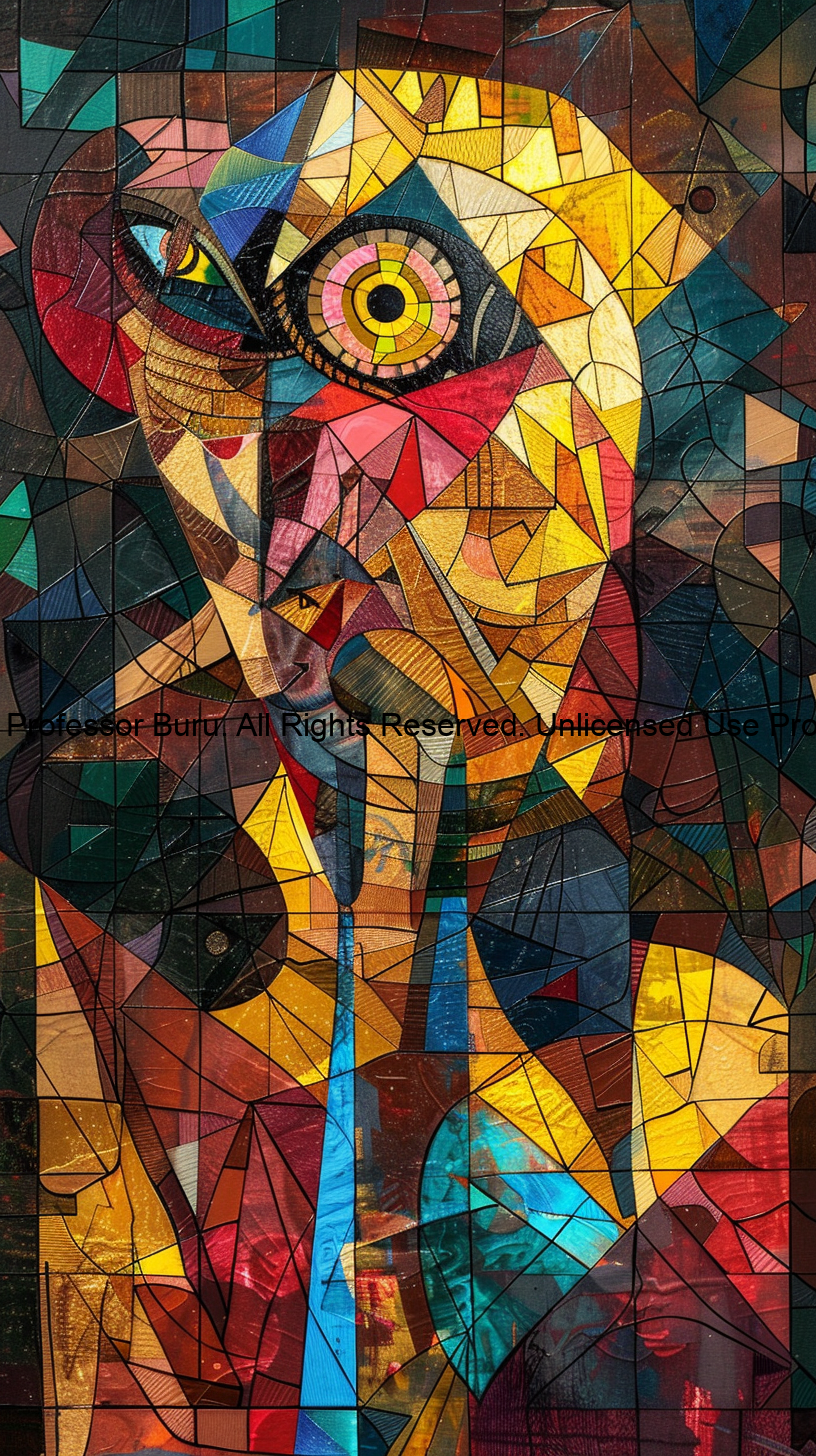 fragmented geometric portrait art fragmented geometric portrait art