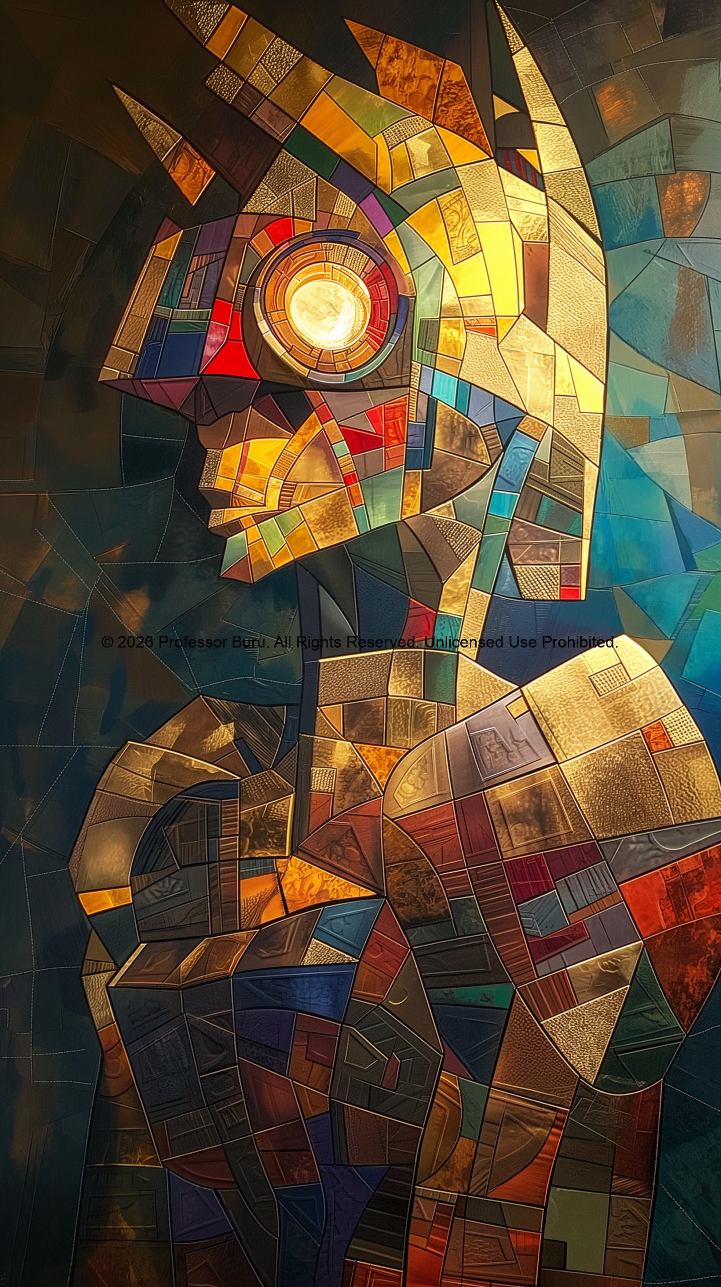 expressive cubist portrait expressive cubist portrait