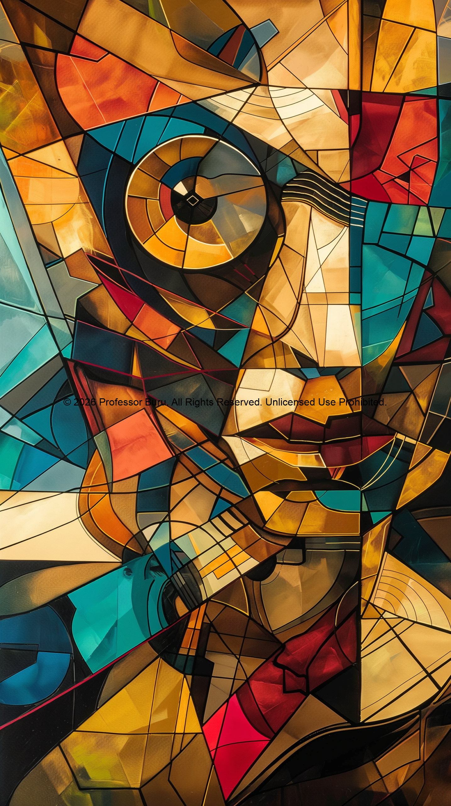 fragmented geometric portrait art fragmented geometric portrait art