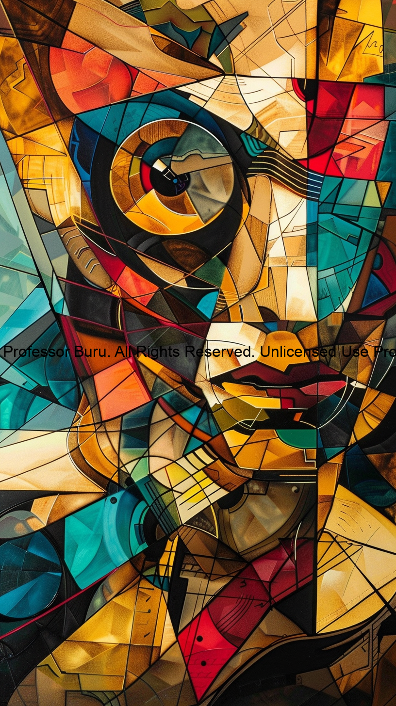 fragmented geometric portrait art fragmented geometric portrait art