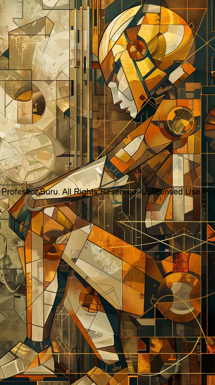 expressive cubist portrait expressive cubist portrait
